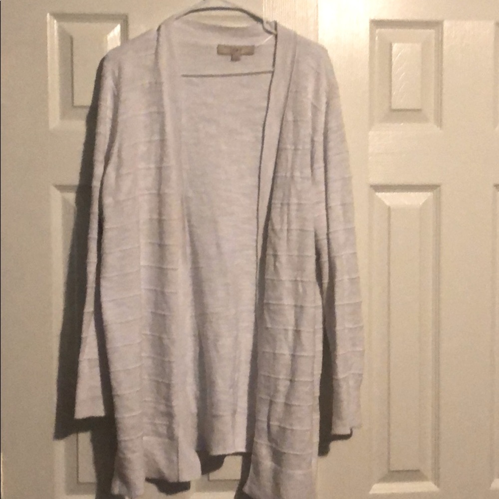 Loft White Cardigan- like new!! XL